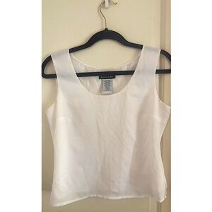 🤍BAHARI White Polyester Top🤍